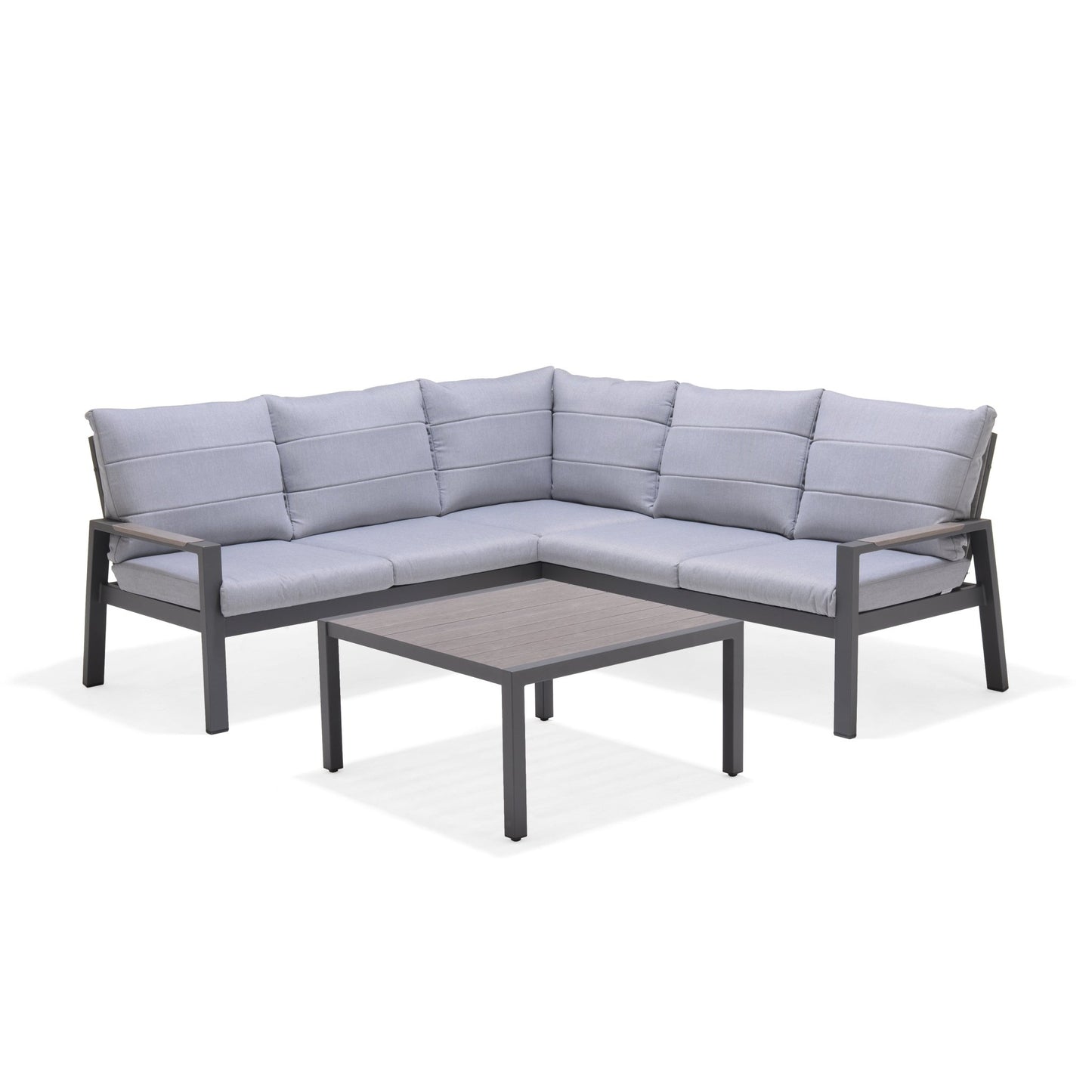 Sala de Exterior Panama de Madera y Aluminio - Gris Claro