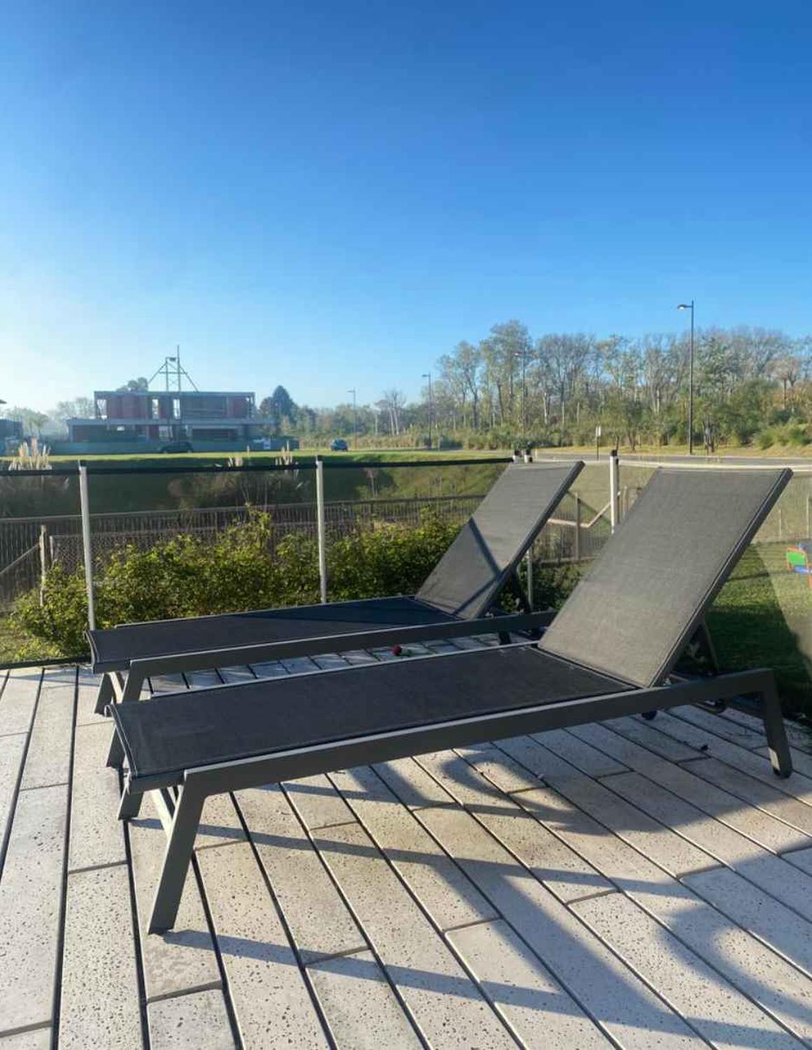 Set de 2 camastros de aluminio Pampa