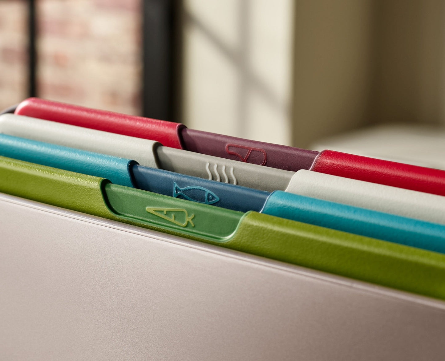 Joseph Joseph - Set 4 Tablas de Cortar para Cocina de Colores