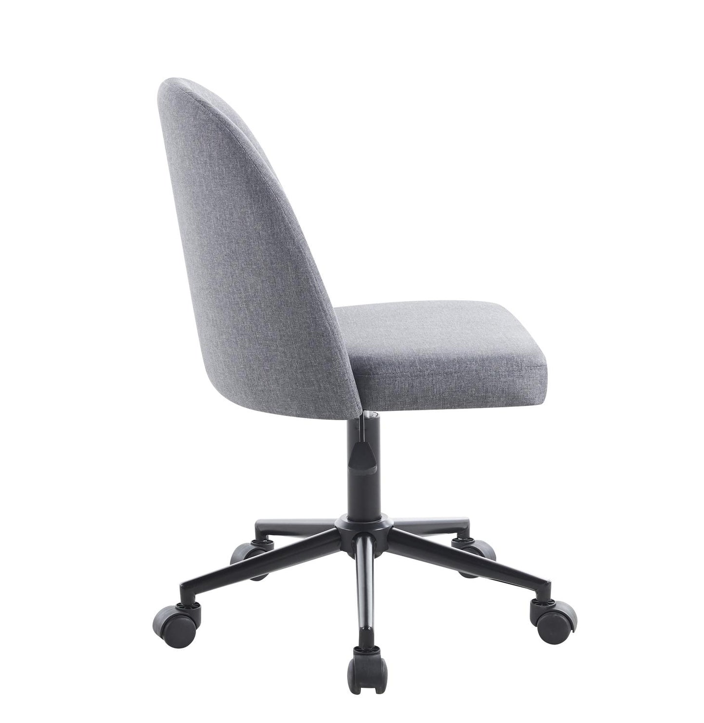 Silla de Oficina Moderna Tapizado de Tela Gris con Ruedas