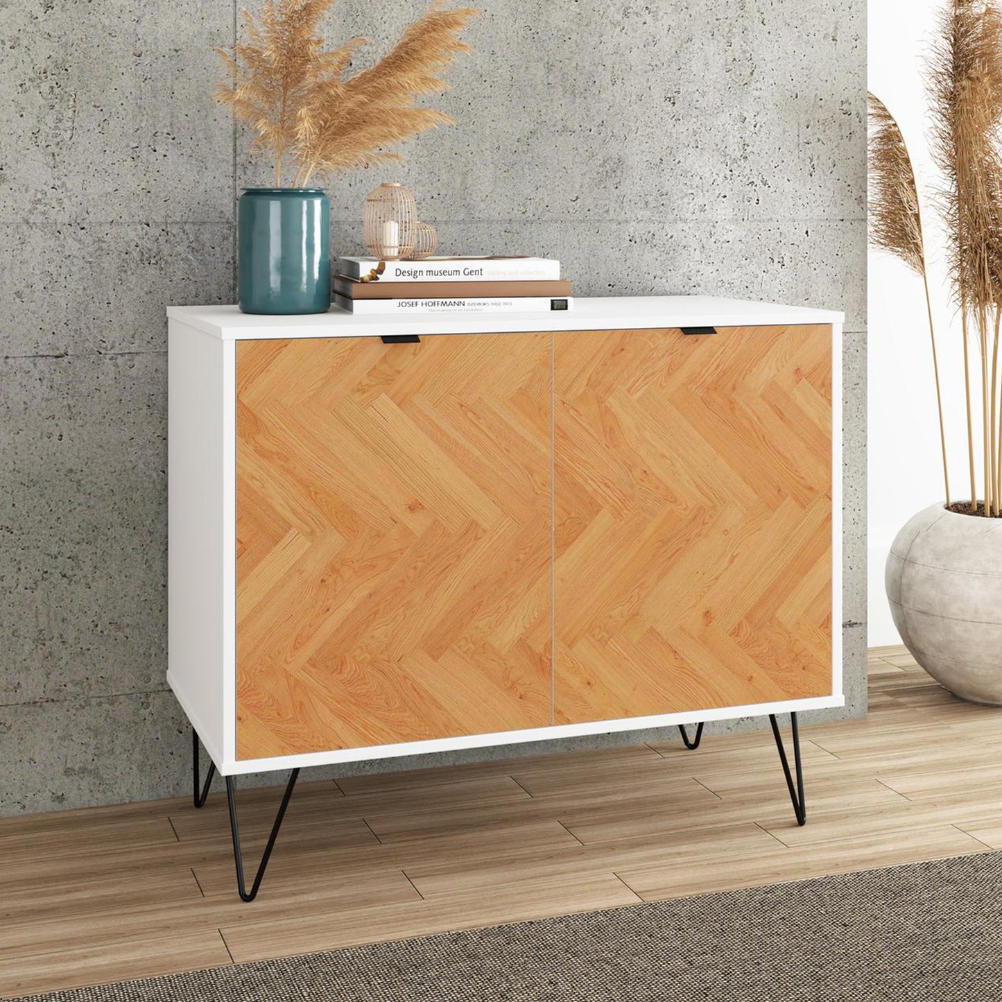 Modular Credenza Ibiza estilo Bufetera 2 puertas blanco