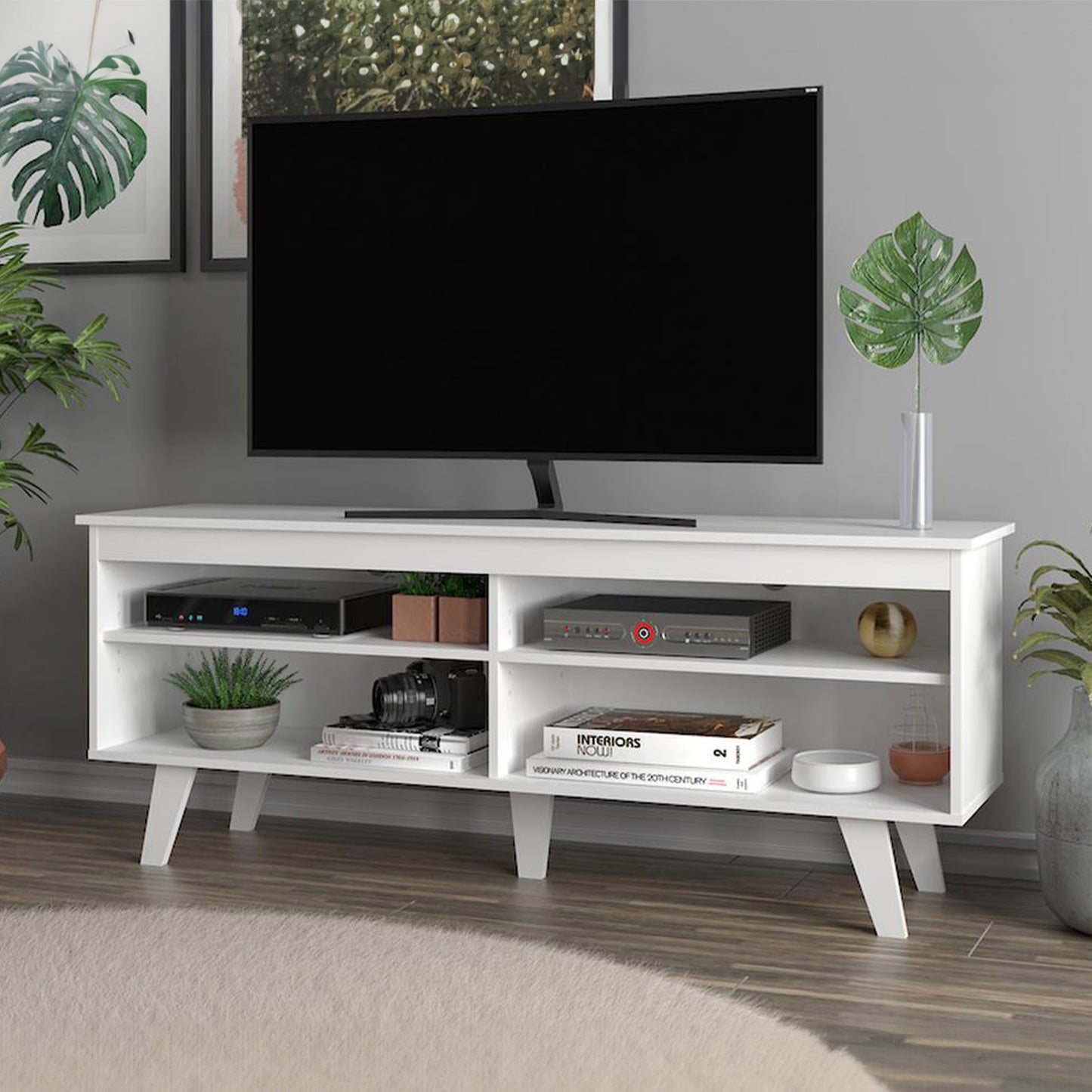 Mesa para TV - Rack Midtown Concept 60" Centro de entretenimiento blanco