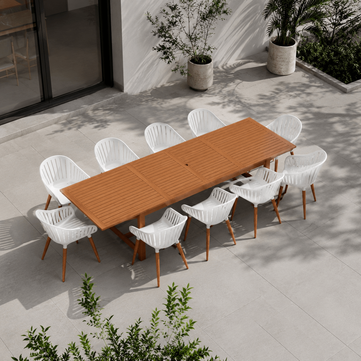 Comedor Exterior Extensible Cannes para 10 Personas