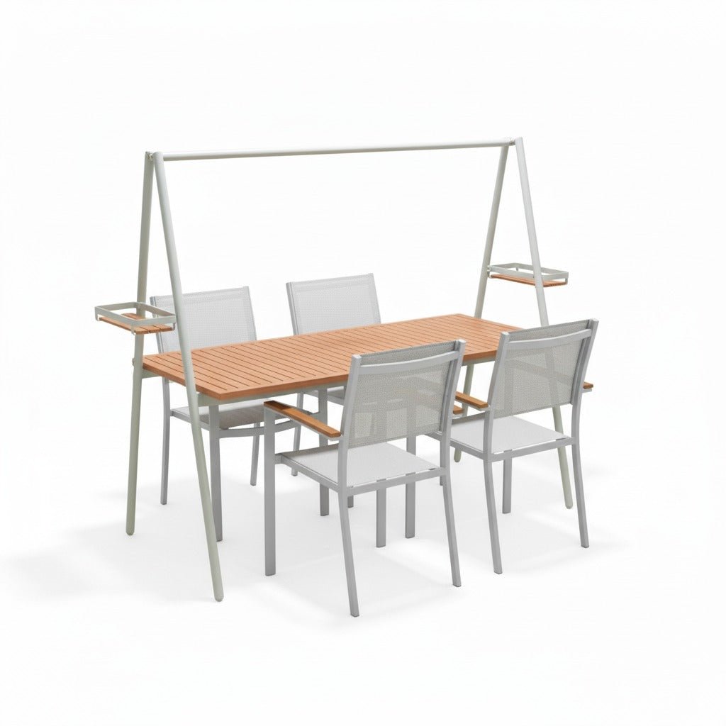 Comedor Copenhagen de Madera y Aluminio para 4 Personas