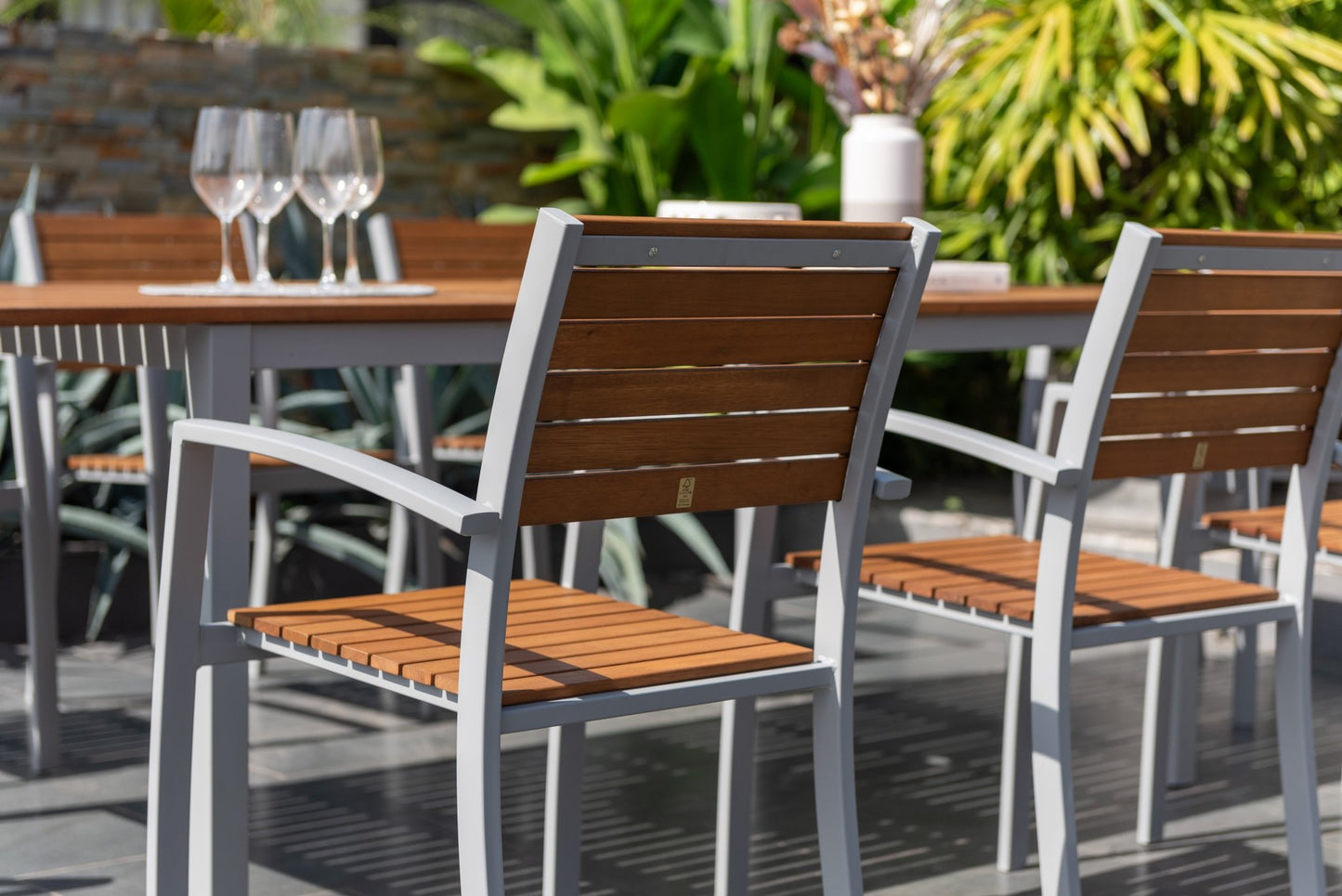 Set 2 Sillas Barcelona para Jardin y Exterior