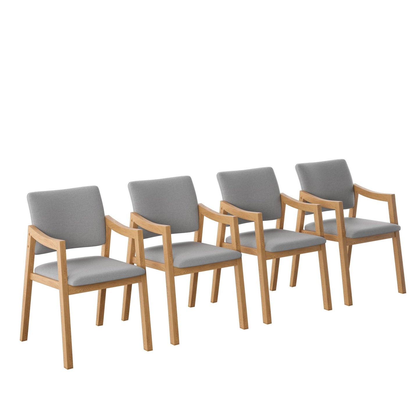 Set de 4 Sillas de Comedor Lesson de Madera Tapizadas