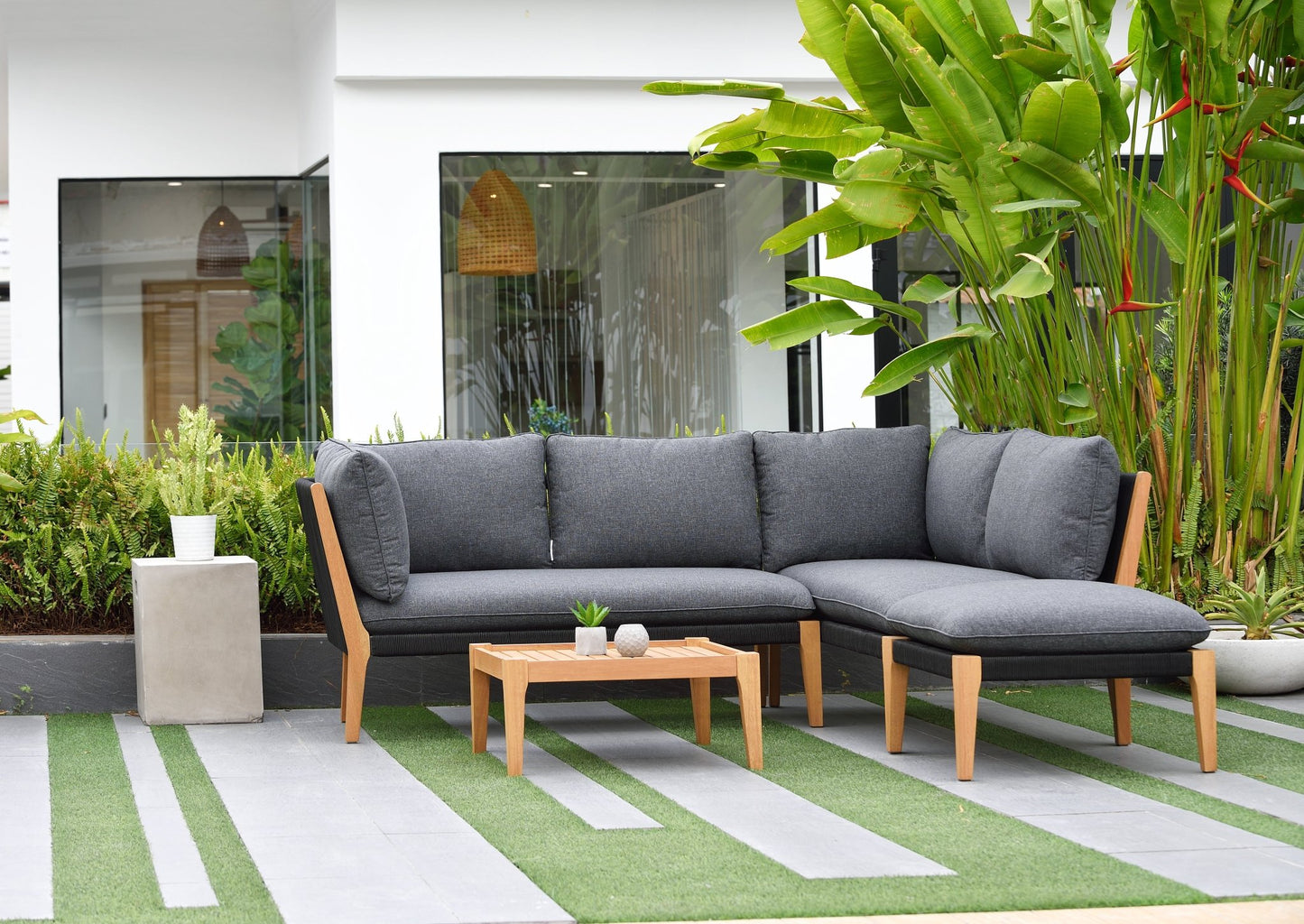 Sala de Jardin Barry de Aluminio y Madera