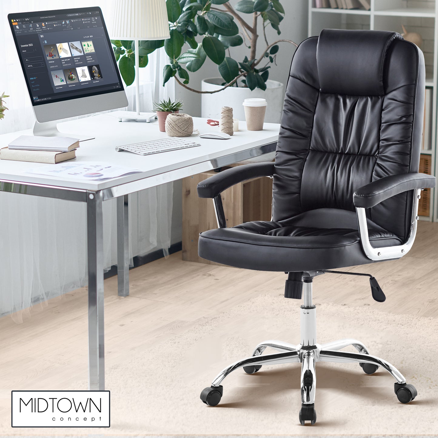 Silla Ejecutiva Presidente con Tapizado de Ecocuero