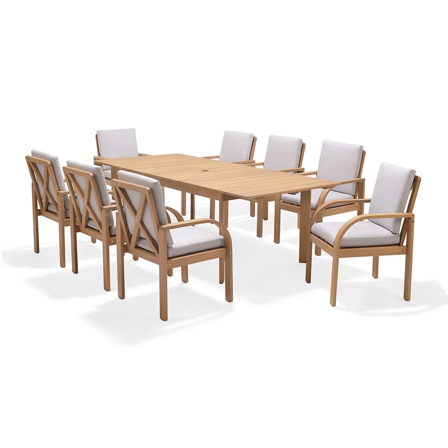 Comedor Extensible Brooke 8 Personas Acabado de Teca