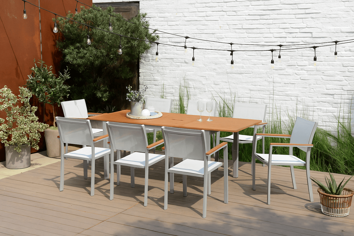 Comedor Extensible Tagula con 8 Sillas