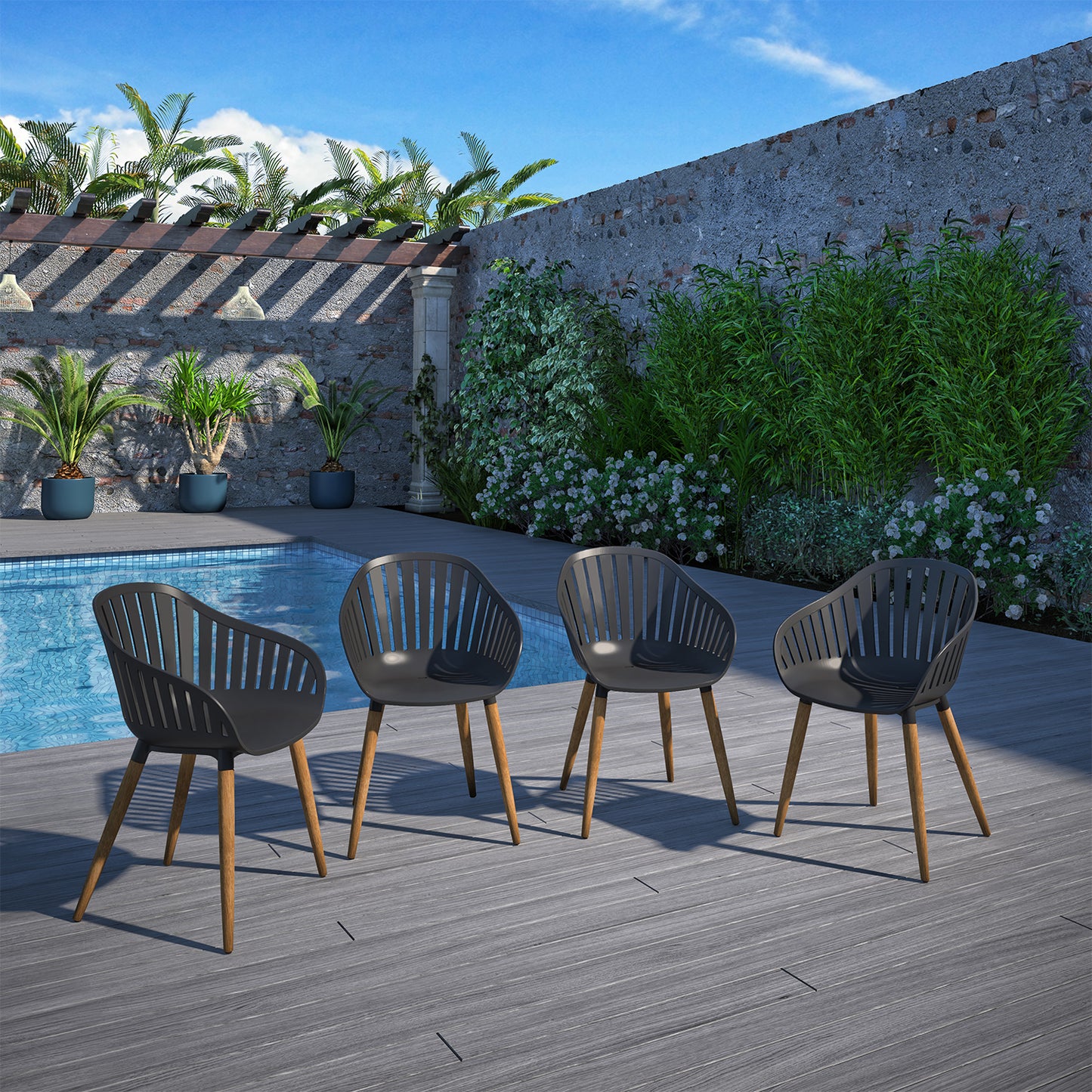 Set 4 sillas Cannes Carver