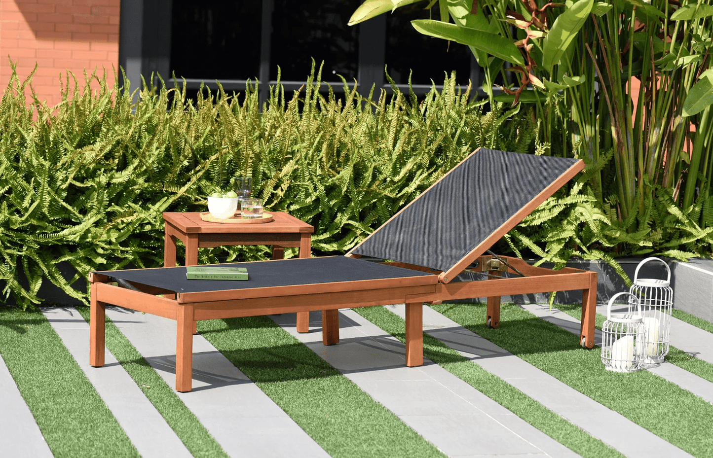 Camastro Kingsbury de Madera con Respaldo de Malla