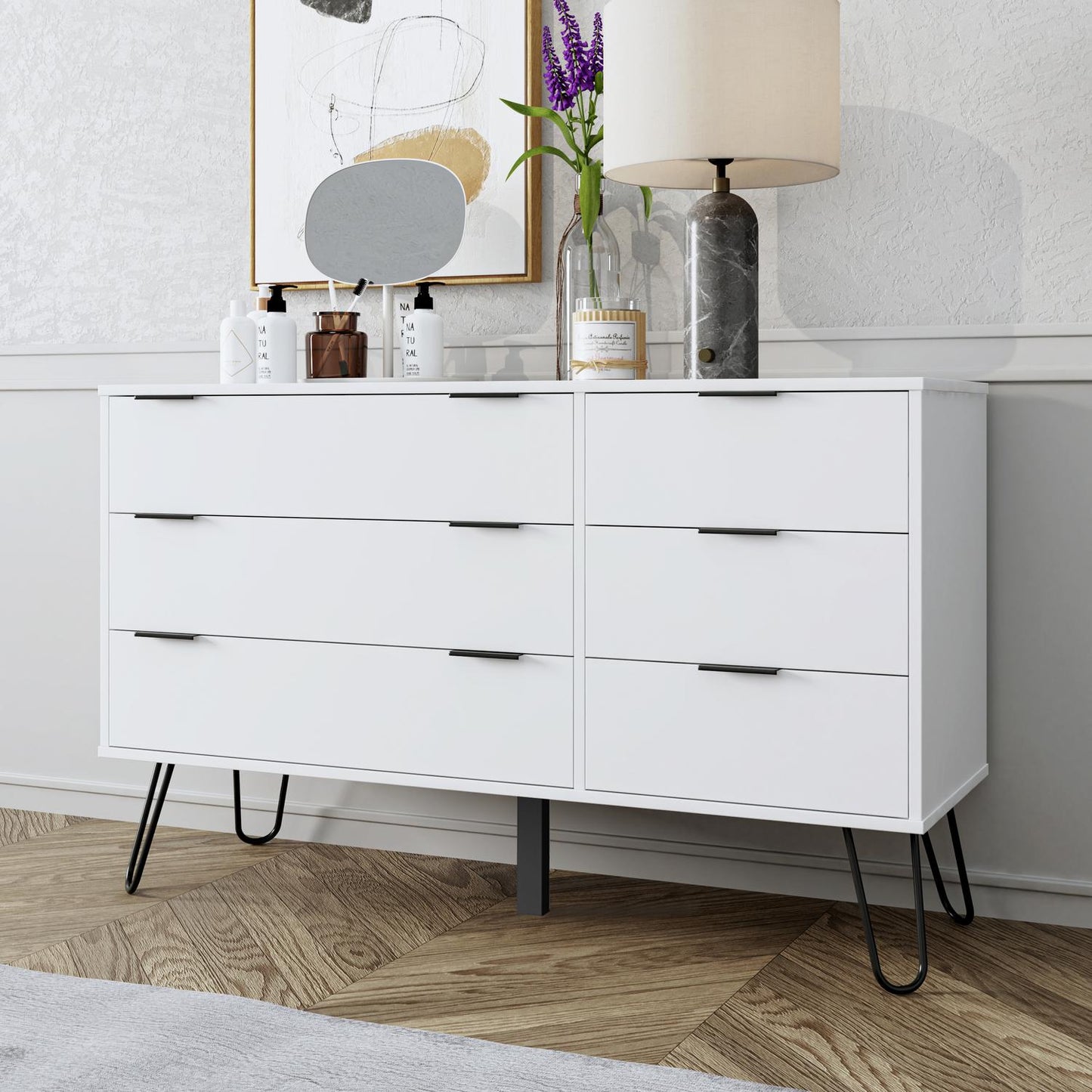 Comoda Cajonera de Madera, Estilo Moderno