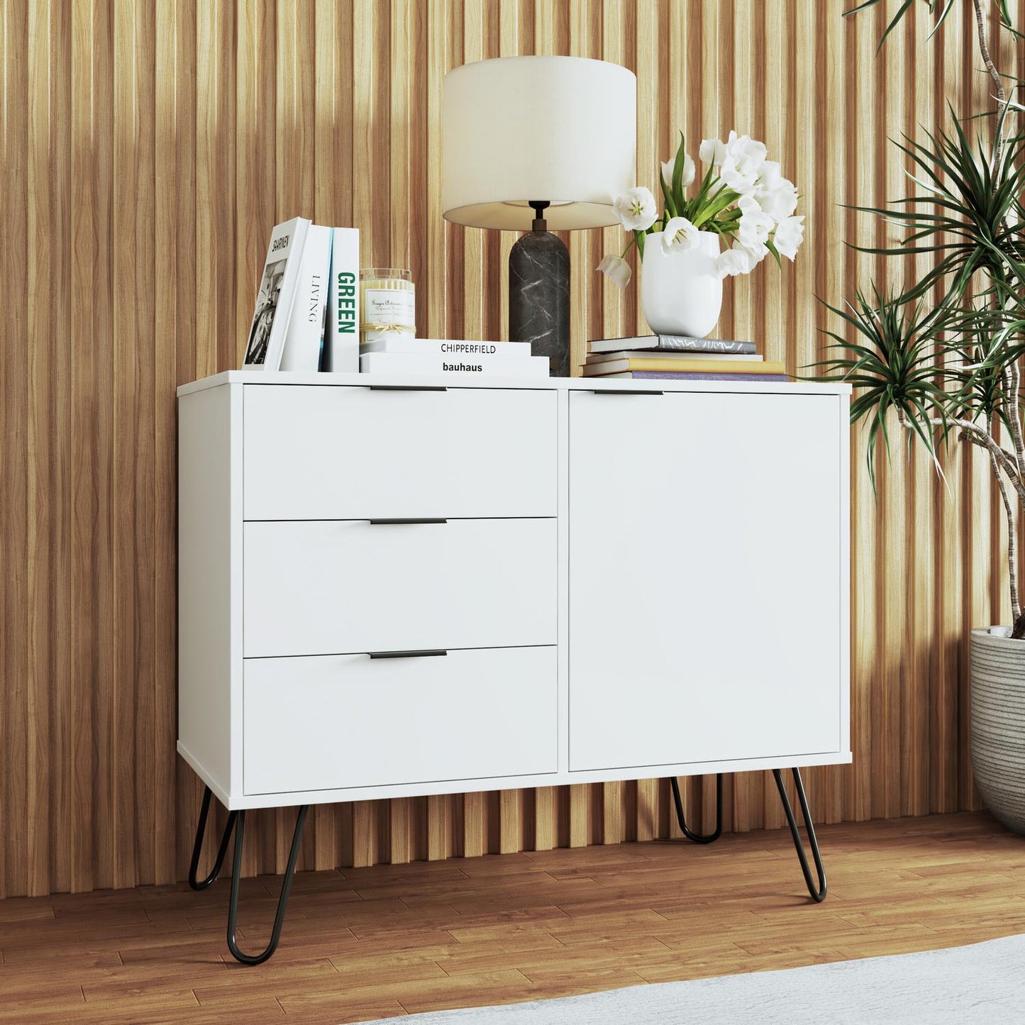 Cómoda de Madera 3 Cajones 1 Puerta | Midtown Concept